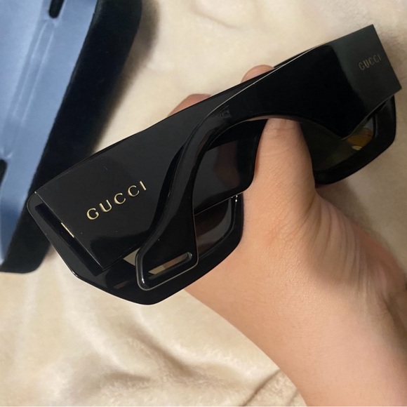 GUCCI Acetate Square Frame Sunglasses GG0630S Black - Picture 6 of 7